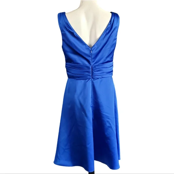 David's Bridal Blue Mini Dress - Picture 2 of 9